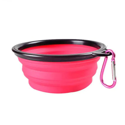 Vibrant Travel Companion: Colorful Collapsible Pet Bowl!