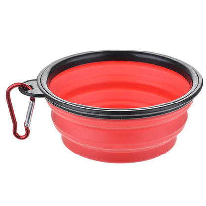 Vibrant Travel Companion: Colorful Collapsible Pet Bowl!