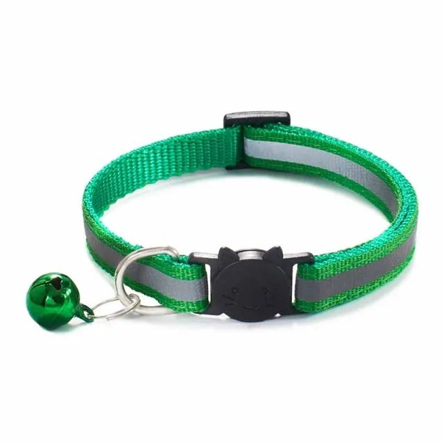 Jingle Bell Nylon Cat Collar: Keep Tabs on Your Feline Friend!