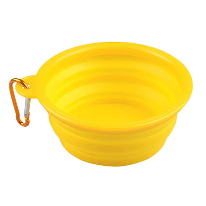 Vibrant Travel Companion: Colorful Collapsible Pet Bowl!