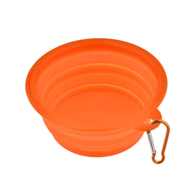 Vibrant Travel Companion: Colorful Collapsible Pet Bowl!