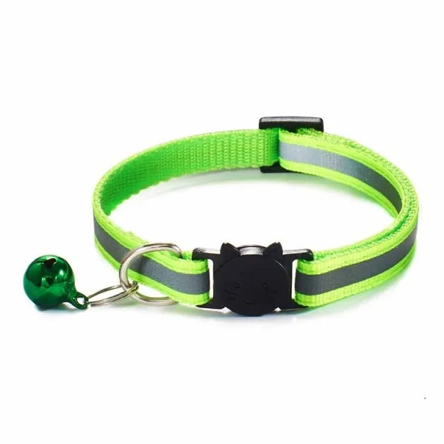 Jingle Bell Nylon Cat Collar: Keep Tabs on Your Feline Friend!