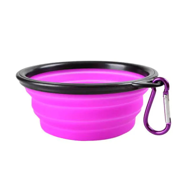 Vibrant Travel Companion: Colorful Collapsible Pet Bowl!