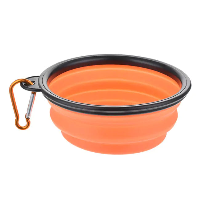 Vibrant Travel Companion: Colorful Collapsible Pet Bowl!