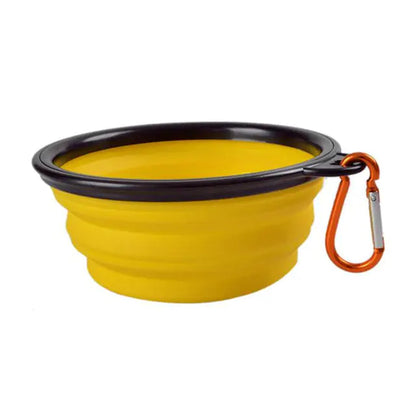 Vibrant Travel Companion: Colorful Collapsible Pet Bowl!