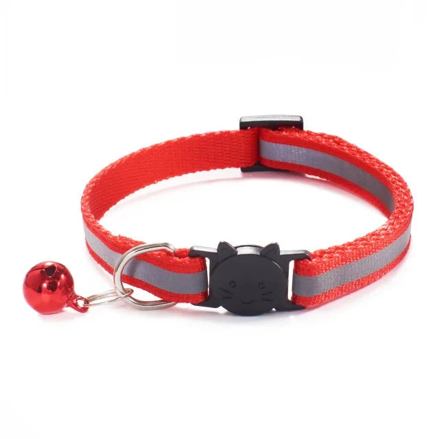 Jingle Bell Nylon Cat Collar: Keep Tabs on Your Feline Friend!