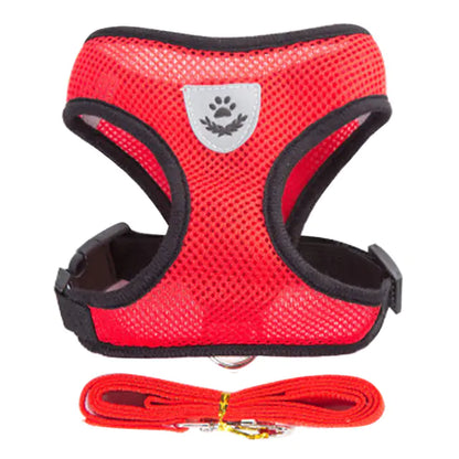 Breathable 100% Polyester Adjustable Vest Pet Harness