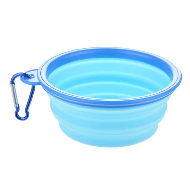 Vibrant Travel Companion: Colorful Collapsible Pet Bowl!