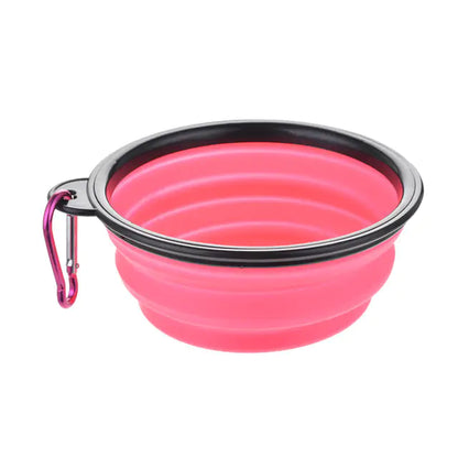 Vibrant Travel Companion: Colorful Collapsible Pet Bowl!