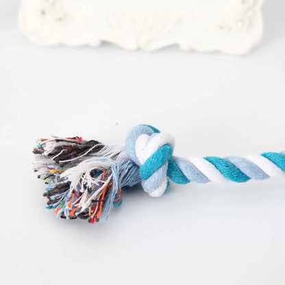 Engage Your Pet with Fun: Cotton Double Rope Knot Pet Toy!