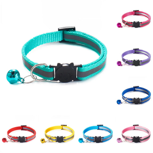 Jingle Bell Nylon Cat Collar: Keep Tabs on Your Feline Friend!