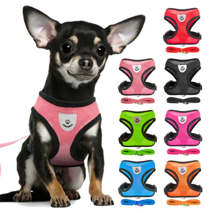 Breathable 100% Polyester Adjustable Vest Pet Harness