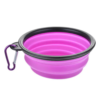 Vibrant Travel Companion: Colorful Collapsible Pet Bowl!