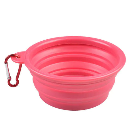 Vibrant Travel Companion: Colorful Collapsible Pet Bowl!