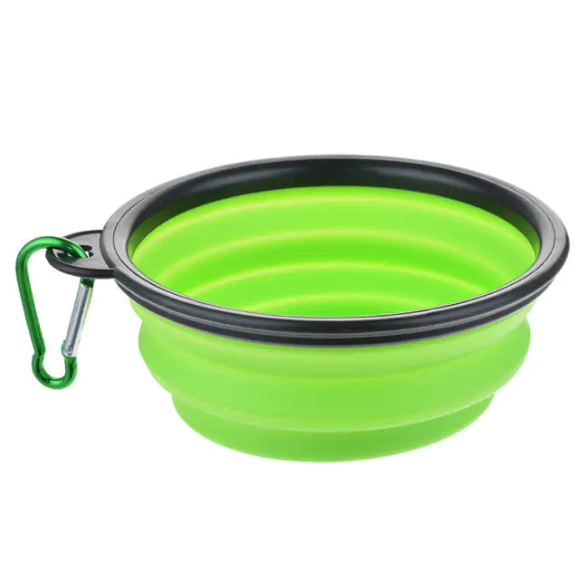 Vibrant Travel Companion: Colorful Collapsible Pet Bowl!