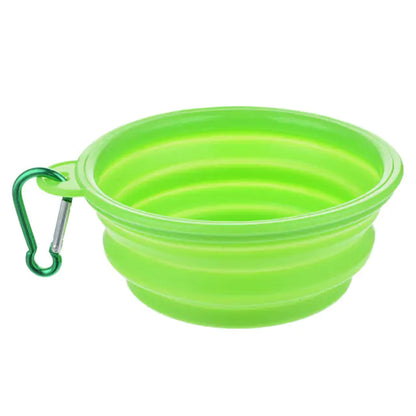 Vibrant Travel Companion: Colorful Collapsible Pet Bowl!